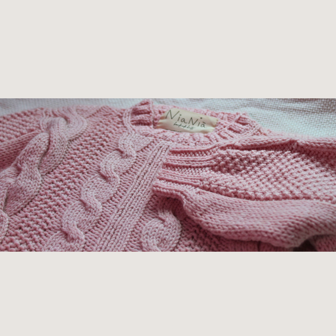 100% Merino wool sweater - Handmade