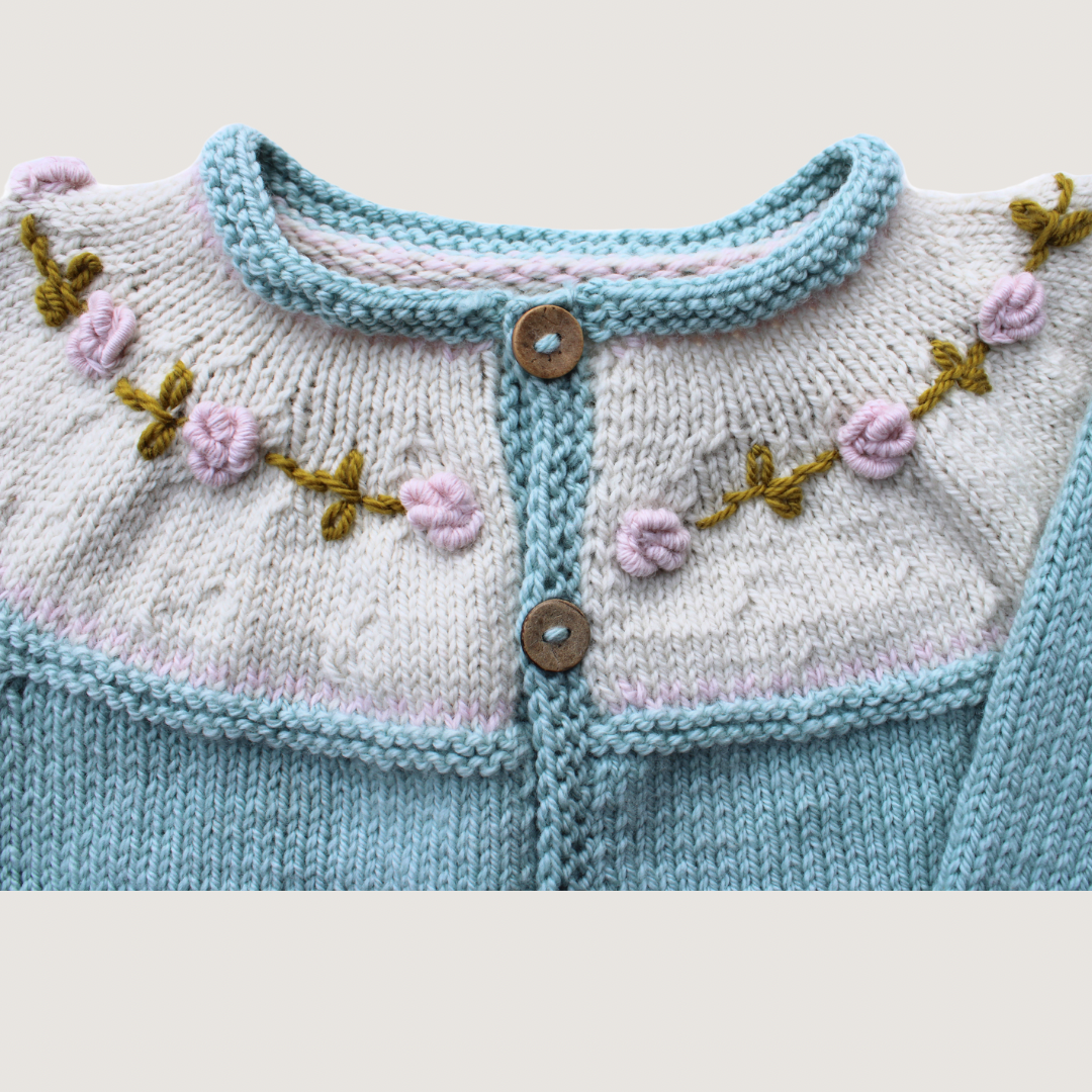 100% Merino Wool Cardigan. Handmade.