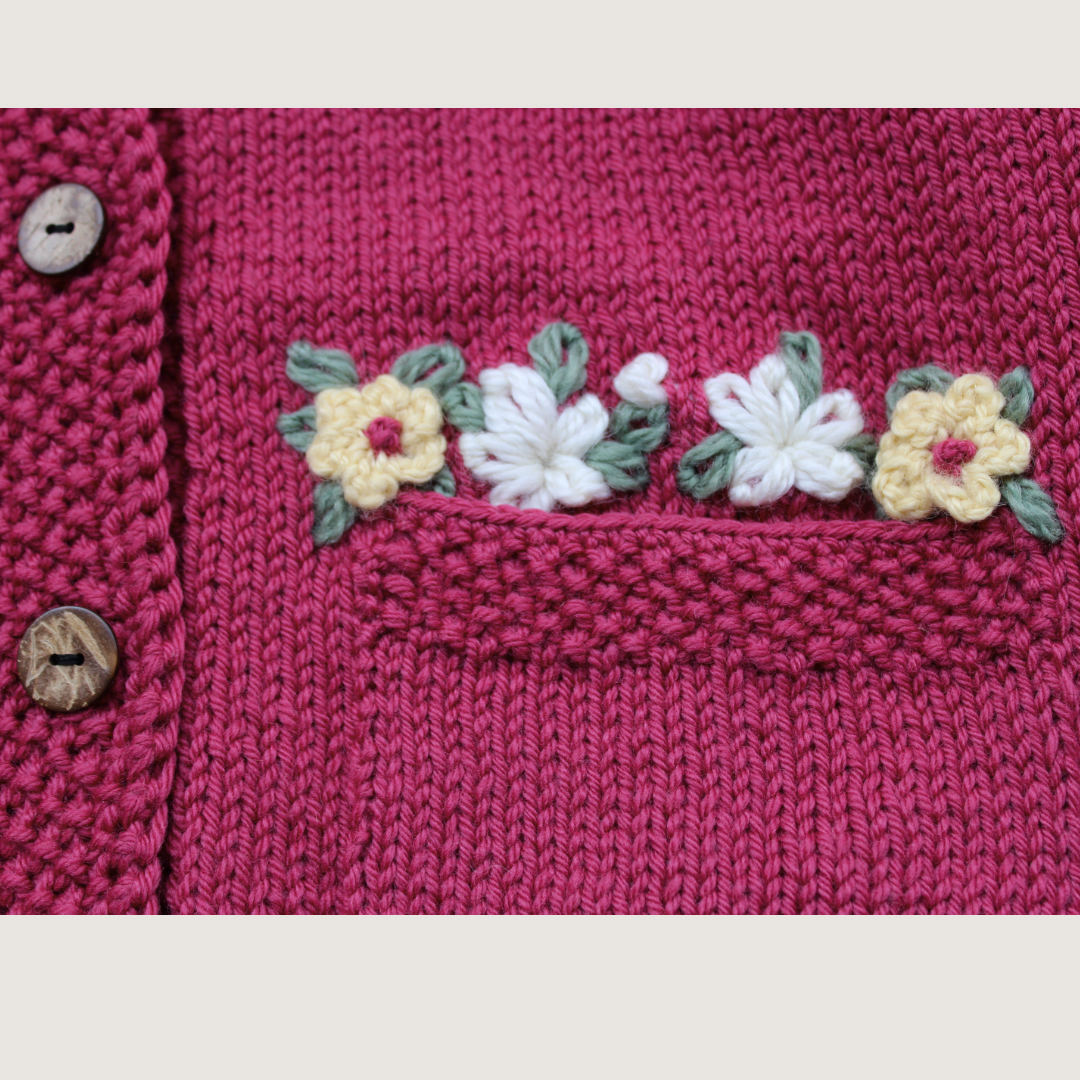 100% Merino Wool cardigan. Handmade.
