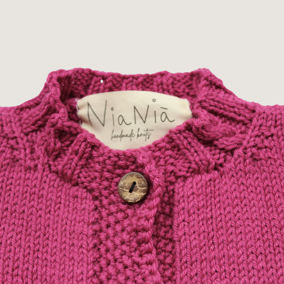 100% Merino Wool cardigan. Handmade.