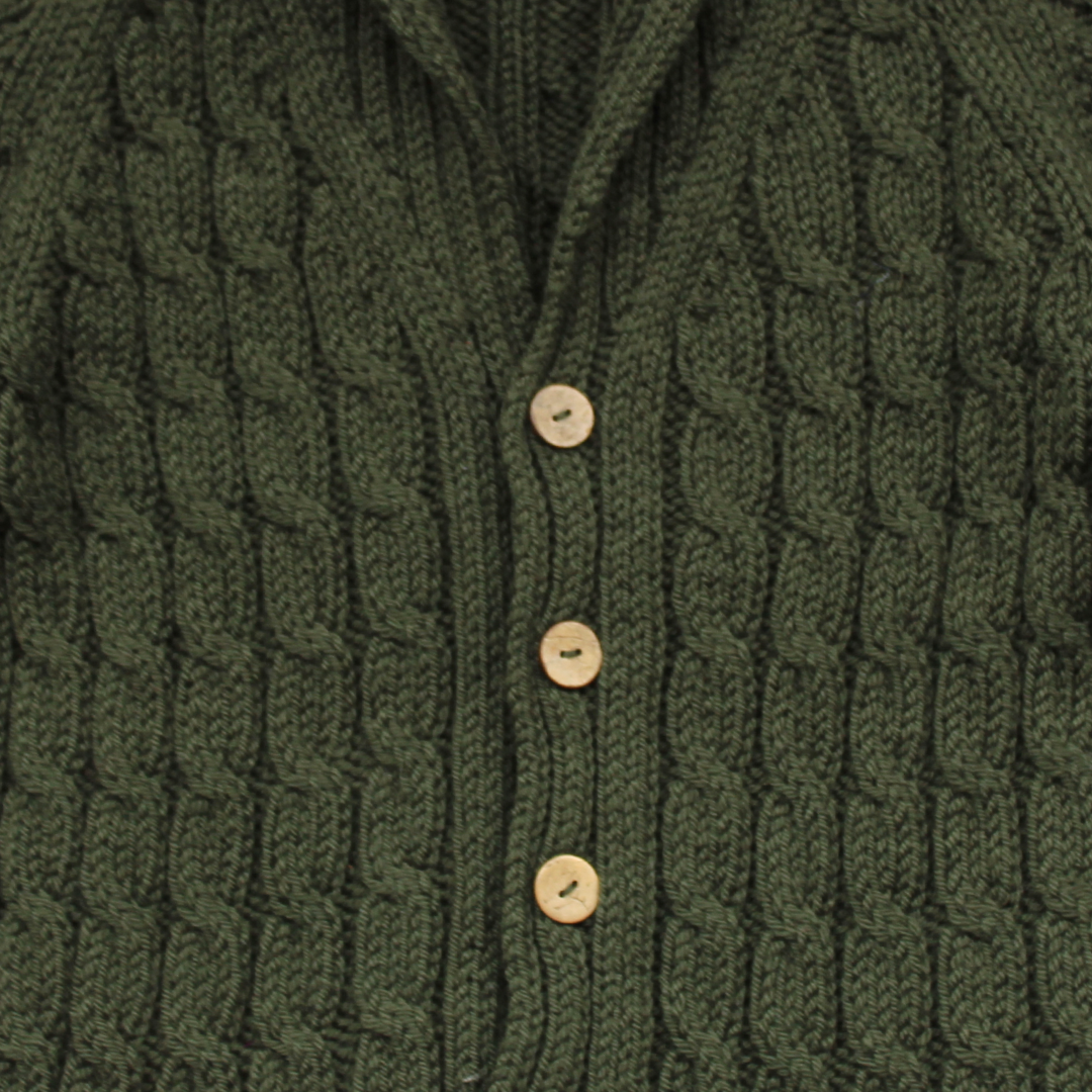 100% Merino Wool Cardigan. Handmade.