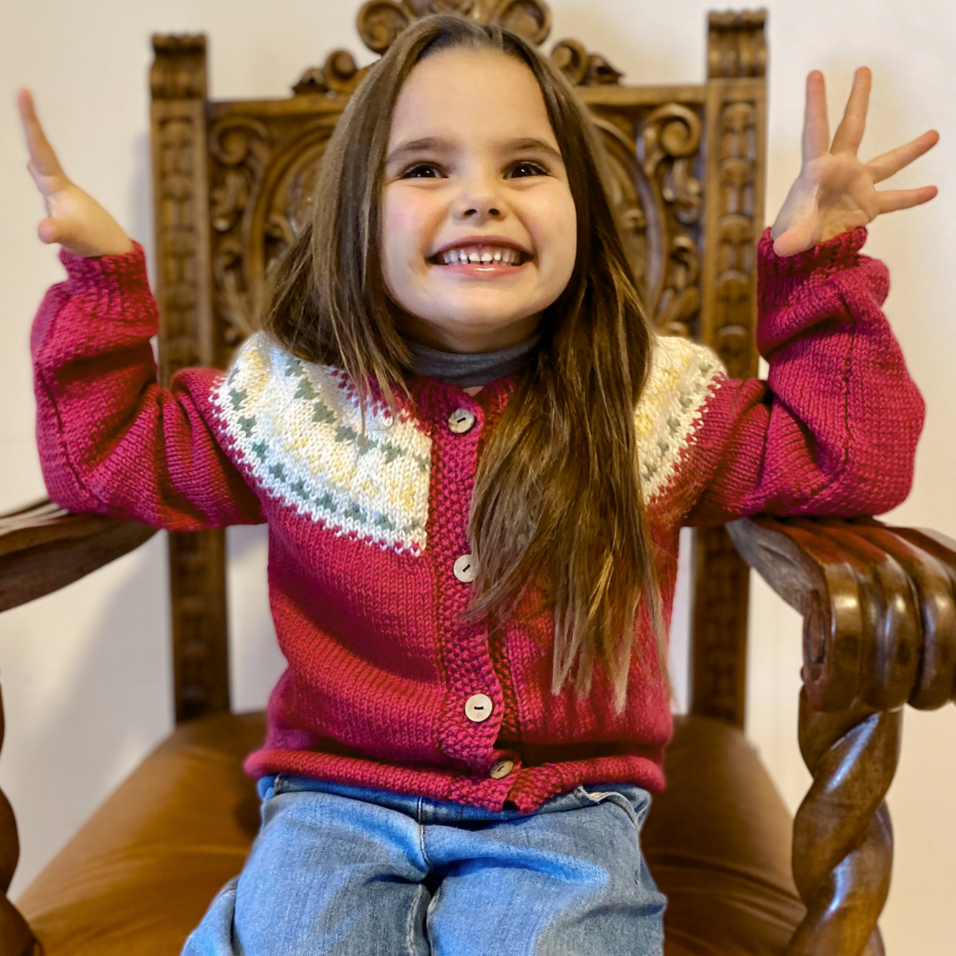 100% Merino wool Cardigan. Handmade.