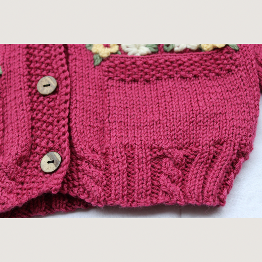 100% Merino Wool cardigan. Handmade.