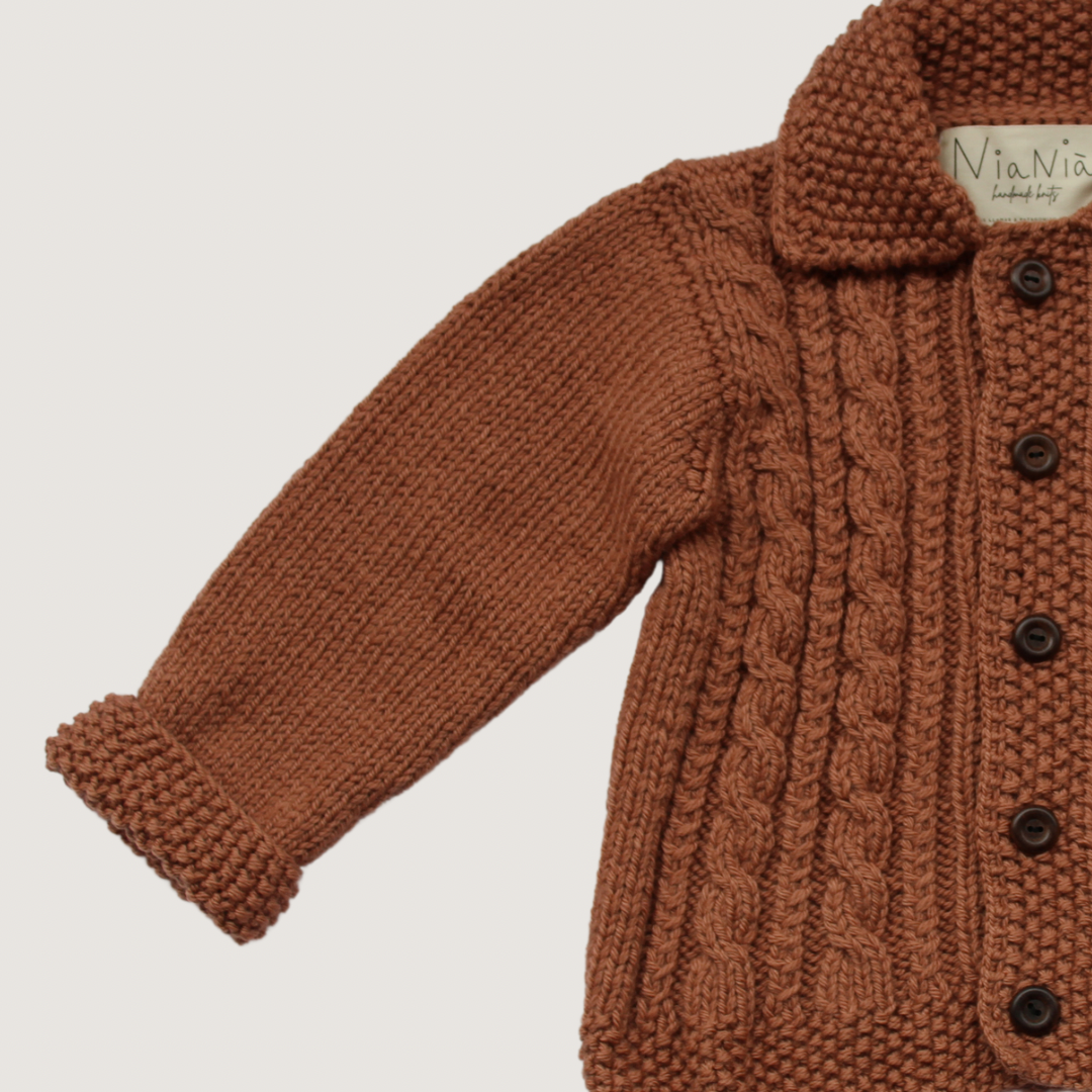 100% Merino Wool cardigan - Handmade